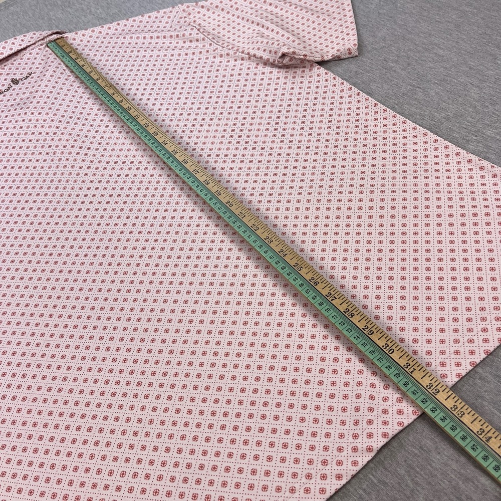 Iron Oak Polo Shirt Mens 3XL Red/Pink Revel Pearl Snap Short Sleeve Golf Stretch - Picture 11 of 12